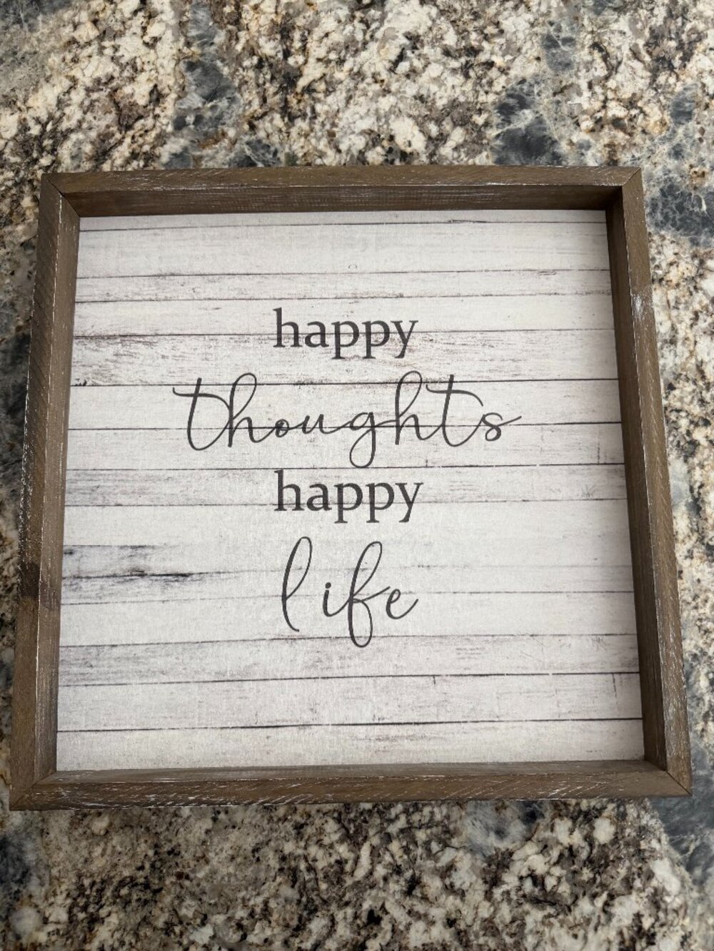 "Happy Thoughts Happy Life" wall decor
